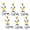 6 Pcs, variant on Seagull Mine Sound Button Keychain, Rechargeable Fidget Clicker with Real Sound & LED Light, Funny Interactive Desk Stress Relief Toy Gifts for Adults (6 Pcs)