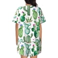 thumbnail image 3 of Picia Cactus Plants1 Pajamas Sets for Women Soft Short-Sleeved Pjs with Lounge Shorts Two Piece Sleepwear-Small, 3 of 9