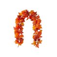 thumbnail image 2 of Artificial Maple Leaf Wreath Hanging Vine Decoration, Thanksgiving Christmas Home Decor, 175Cm Length Realistic Leaf Design, Versatile For Fences Fireplaces Walls Parties, 2 of 5