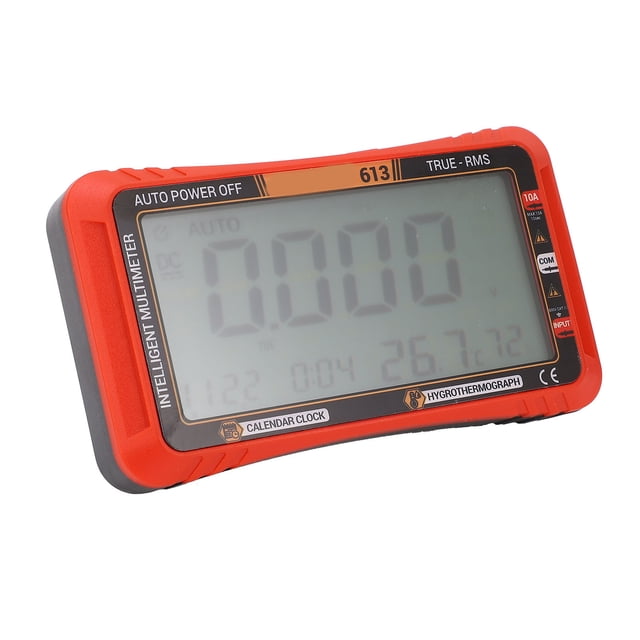 Multímeto digital, ohm volt amp medidor calendario Función de relaj de depertador batería baja para reparación