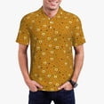thumbnail image 3 of Balery Honey Bee Gnomes Printed Men’s Short Sleeve Polo Shirt, Midweight Men's Shirt,Golf Polo shirts -XX-Large, 3 of 9