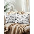 thumbnail image 2 of Outdoor Pillows Waterproof, White Flowers Bedding Throw Pillows with Insert for Couch Sofa Bed, Spring Floral Farmhouse Art 12x20 Inch Pillowcases Decorative Camping Patio Pillow Set of 2, 2 of 8