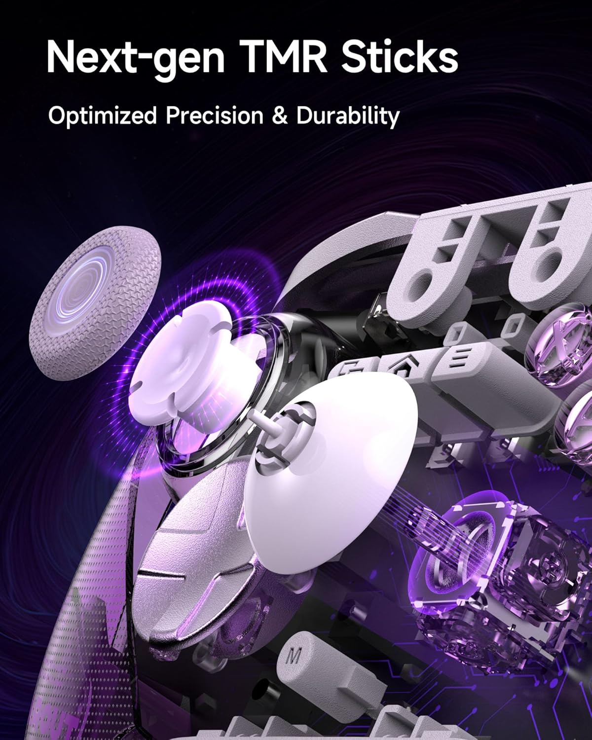 EasySMX D10 Wireless Bluetooth Controller, Pro PC Gamepad with TMR Joystick, Dual-Mode Triggers, Mechanical Buttons and RGB Lighting, Compatible with PC/Switch/Android/iOS