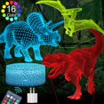 thumbnail image 1 of YSITIAN 3D Dinosaur Night Light for Boys, 16-Color and 3-Pattern with Remote Control, Dino Night Light, 3D Illusion Toy Lamp Nightnight, Gift for Boys A YT05-21, 1 of 6