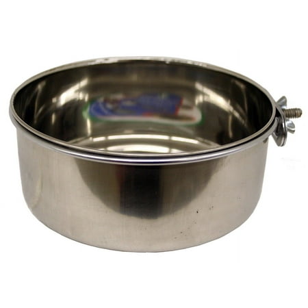 UPC: 0874538001231 | Indipets Stainless Steel Clamp-On Coop Cup 30 OZ