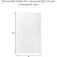 thumbnail image 6 of Texere 100% Organic Cotton Diamond Jacquard 700 GSM Luxury Bath Towel Sets - Ultra Soft and Absorbent Hotel and Spa Quality (Diamond, Bright White, 2 Bath Towels), 6 of 7