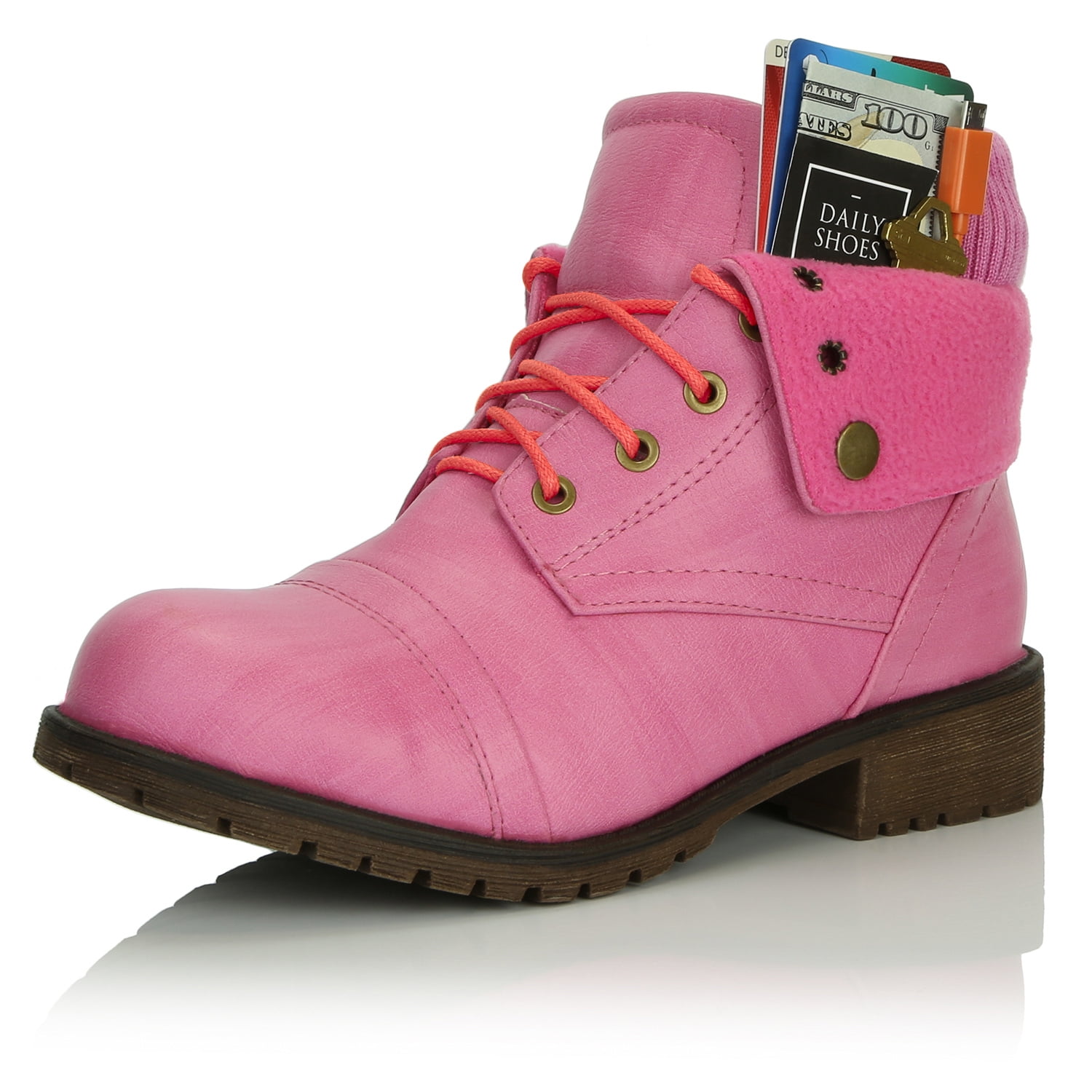 pink army boots