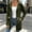 Army Green, variant on Women's Solid Color Mid Length Hooded Zip Up Sweatshirt Jacket, Drawstring Waist Long Sleeve Side Pocket Casual Duster Cardigan Gray XXL(XXL)