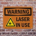 thumbnail image 4 of (2 Pack) Laser In Use OSHA Warning Sign 14 Inch X 10 Inch Plastic Sign, Weather Resistant, UV Protected for Workplace, Business, and Construction Site, Made in the USA, 4 of 8