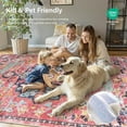 thumbnail image 5 of Boho Living Room Rug Colorful Bedroom Rug, Large Bohemian Nursery Rugs, Hot Pink Non-Slip Machine Washable Soft Playroom Mat Indoor Floor Accent Carpet for Dining Table Mud Room, 5 of 8