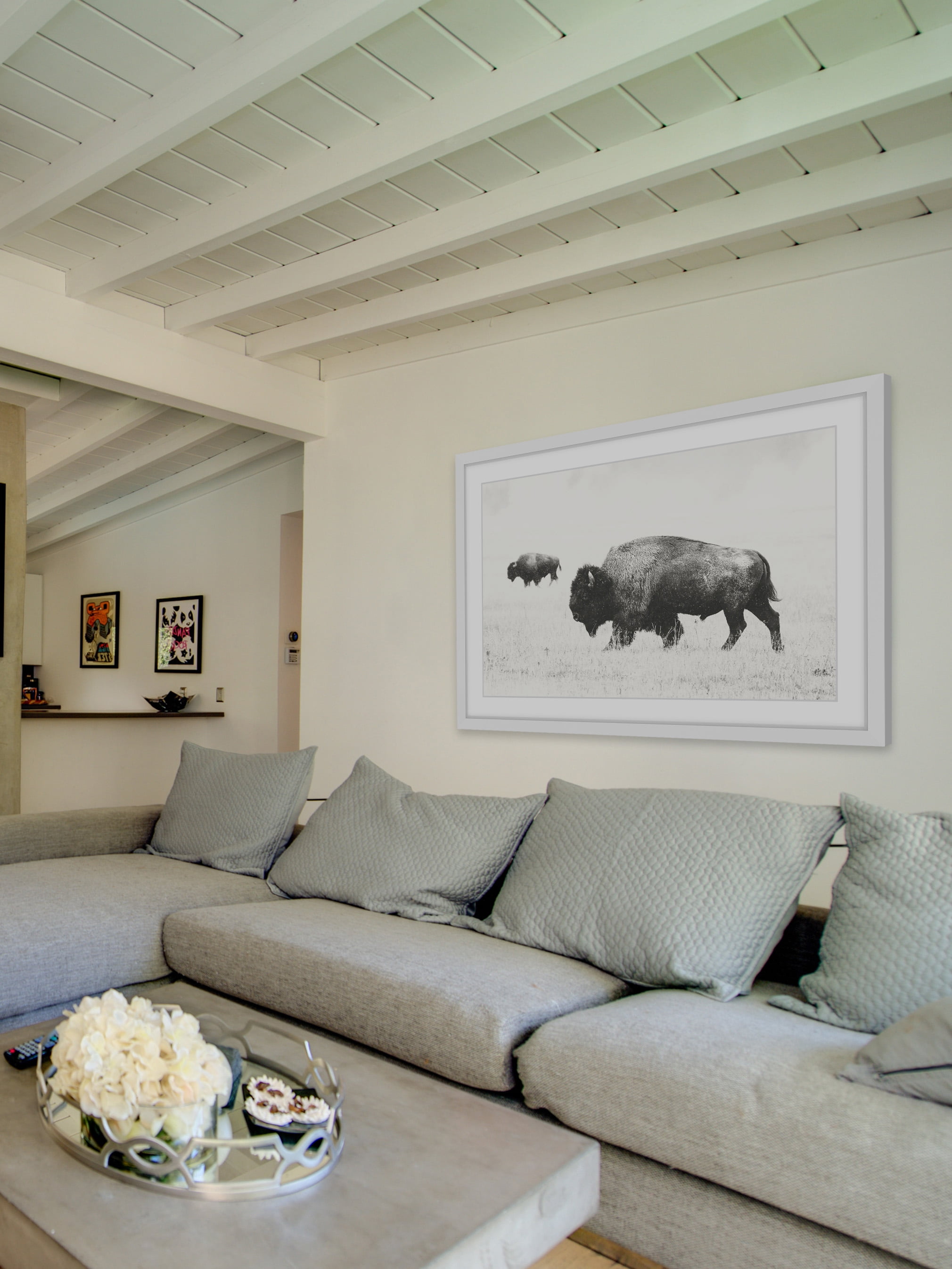 Marmont Hill Buffalo Pair Framed Wall Art, 20" x 30"