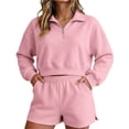 thumbnail image 2 of Womens Sweatsuits 2 Piece Set Oversized Sweatshirt For Women Crew Neck Sweatshirts Women Shorts And Sweatshirt Set For Women Lounge Set Athletic Sets For Women Cute SweatshirtsPullover Sweaters, 2 of 6