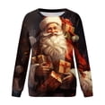 thumbnail image 5 of Futezty Womens Christmas Sweatshirt Funny Santa Snowman 3D Print Plus Size Graphic Sweatshirts Crewneck Xmas Holiday Tops, 5 of 5
