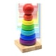 thumbnail image 2 of Pequeños bloques de construcción de madera con forma de torre de arcoíris de siete capas apilados con música para bebés, juguetes educativos para educación temprana, 2 of 6