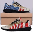 thumbnail image 3 of Golden Retriever Dog American flag Shoes Sneakers Black Size 5, 3 of 7