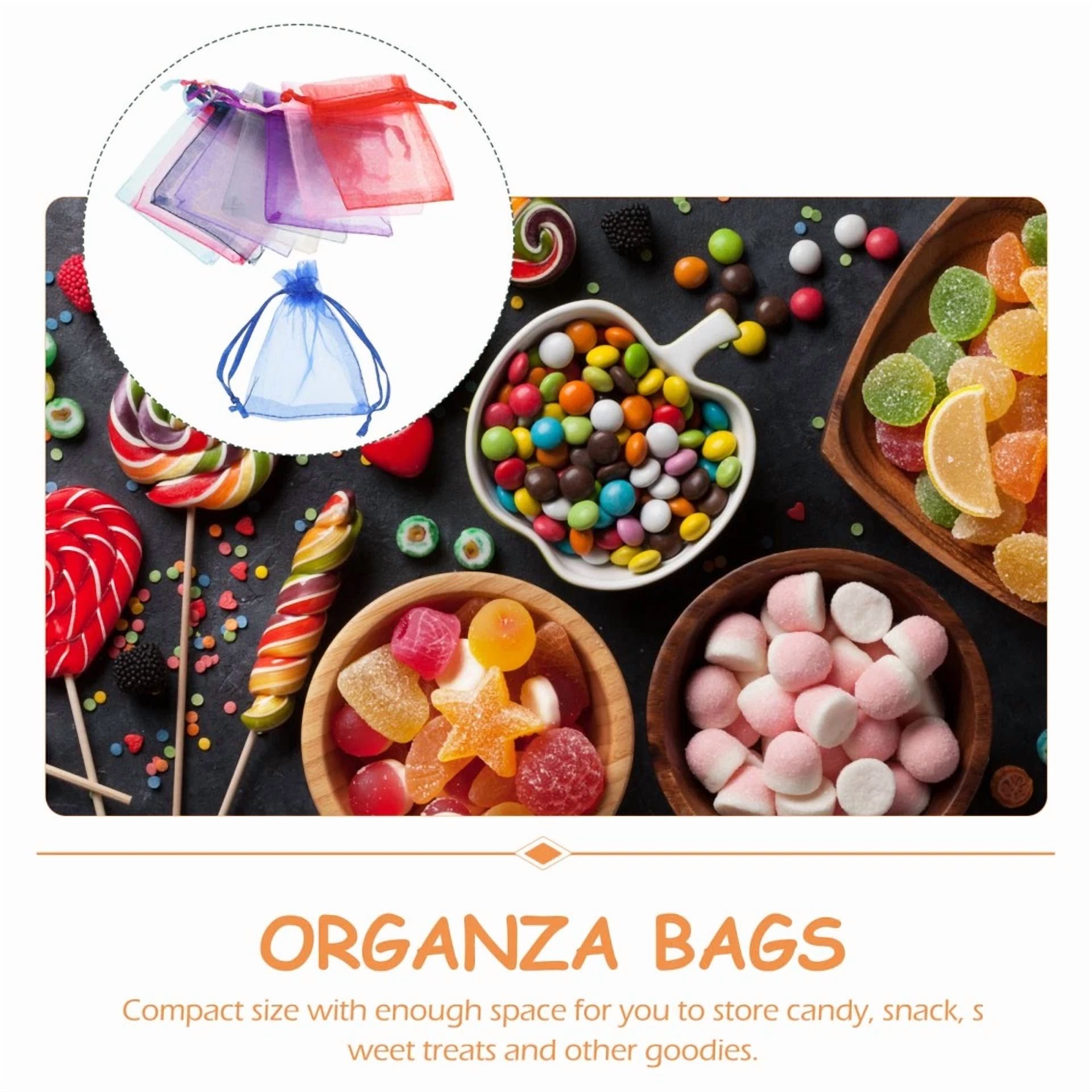 BUTTERFLY- 100 Pcs Gift Bag Jewelry Mini Drawstring Pouch Shopping Travel Party Favor Bags