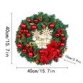 thumbnail image 4 of Suncoda Christmas Wreath, Crown Snowflake Christmas Door Hanger Christmas Ball Crown Rattan Decoration Holiday Christmas Office Wall Crown Wedding Or Decoration, Christmas Ornament, 4 of 9