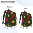 thumbnail image 3 of Honeii Chili2 Print Canvas College Laptop Backpack, Durable Rucksack Travel Notebook Bag School Backpack Book Bag for Men Women-Medium, 3 of 7