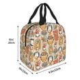 thumbnail image 3 of Lsque Colorful Owls Pattern Lunch Bag Women/Men Insulated Lunch Box,Small Leakproof Cooler Food Lunch Containers Reusable High Capacity Lunch Tote Bags, 3 of 6