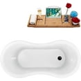 thumbnail image 4 of 62" Streamline N1020BL-IN-ORB Clawfoot Tub and Tray With Internal Drain, 4 of 8