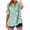 ☃140-Multicolor, variant on Xuyuer Women's V-neck Short Sleeved Non Positioning Printed Summer Button Short Sleeved Loose And Fashionable T-shirt