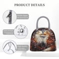 thumbnail image 4 of Easygdp Romantic Flower Fox Couple Bolsa de Almuerzo Insulada Grande, Forro de Aluminio, Diseño Espacioso, a Prueba de Fugas, Ideal para Trabajo, Picnics, Viajes y Actividades al Aire Libre, 4 of 6
