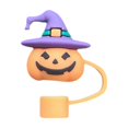 thumbnail image 3 of FENGGHAO Halloween Straw Toppers With Cute Pumpkin Design, Reusable Straw Cover For 40oz Tumblers, Halloween Accessories And Cup Decoration For Parties, Portable Orange Straw Cap, 3 of 5