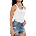 thumbnail image 3 of Cadmus Womens Plus Size Workout Tank Tops Scoop Neck Summer Sleeveless Basic Shirt Ribbed Racerback Blouses, 3 of 7