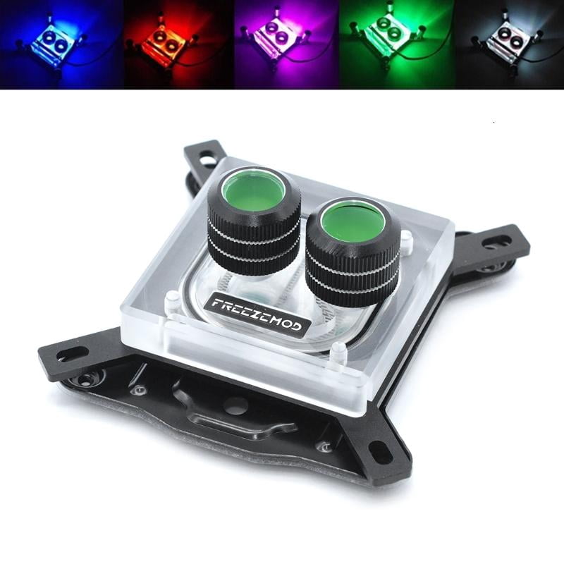 Computer G1/4 Thread Waterblock Acrylic+Copper Water Cooling CPU Cooler Radiator