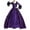 Purple, variant on WREESH Womens Prom Dresses Princess Ball Gowns Vintage Corset Gothic Dress Solid Lace Flare Sleeve Patchwork Dresses Wedding Guest Dress Navy