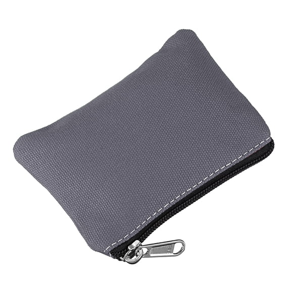 5" x 4" Coin Purse Pouch, Change Purses Small Organizer Bags with Zipper Canvas for Home, Dark Gray