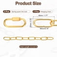 thumbnail image 2 of Uxcell 1ft Lighting Hanging Chain, 4mm/0.16" Looping Metal Pendant Chandelier Chain Extension with 2 Quick Link Lock for Hanging Plant Pendant Chandelier Light Fixture, Gold Yellow, 2 of 6