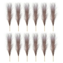Uxcell Faux Pampas Grass, Boho Decor for Home Artificial Tall Fluffy Stems for Wedding Flower Party Vase Arrangement Brown