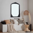 thumbnail image 5 of Solid Wood Wall Mirror Vintage Decorative Mirror for Living Room Bedroom 36"x24", Black, 5 of 7