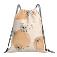 thumbnail image 1 of TEQUAN Drawstring Backpack Sports Gym Sackpack, Bohemian Bloom Dandelion Prints Polyester Water Resistant String Bag for Women Men, 1 of 8