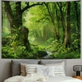 thumbnail image 2 of BCIIG  Virgin Forest Tapestry Green Tree in Misty Forest Tapestry Wall Hanging Nature Scenery Wall Tapestry Decor for Living Room Bedroom, 2 of 6