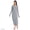 Ivory/Deep Sea Pressed Flower, variant on Women's Plus Size Cotton Long Sleeve Midcalf Nightgown