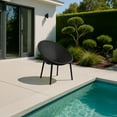 thumbnail image 3 of 2xhome Modern Patio Chairs, Oval Acepulco With Dots Round Shape Contemporary Plastic Armless Dining Accent Chairs for Kitchen Living Room or Outdoor, Set of 1, 1 piece, 3 of 13