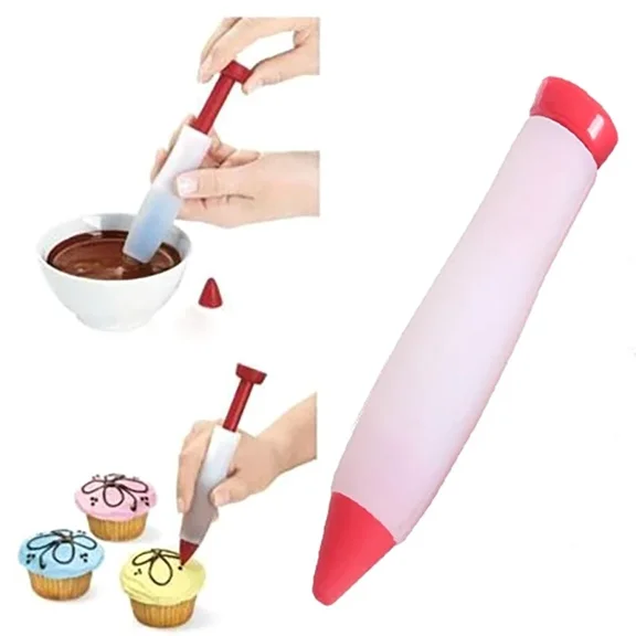 Silicone Food Writing Pen Cookie Icing Piping Pastry Nozzles Kitchen Acce.Se_W