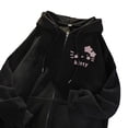 thumbnail image 4 of Suéter con capucha y estampado de Hello Kitty de nuevo diseño para otoño e invierno, chaqueta tipo cárdigan con cremallera suelta y gruesa con forro polar para mujer, 4 of 4