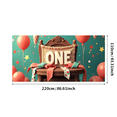 thumbnail image 1 of Cute Burlap Banner with One Letter and Heart Elements for First Birthday Party Background Decors Photography Props Party Supplies Backdrop Decorations, 1 of 4