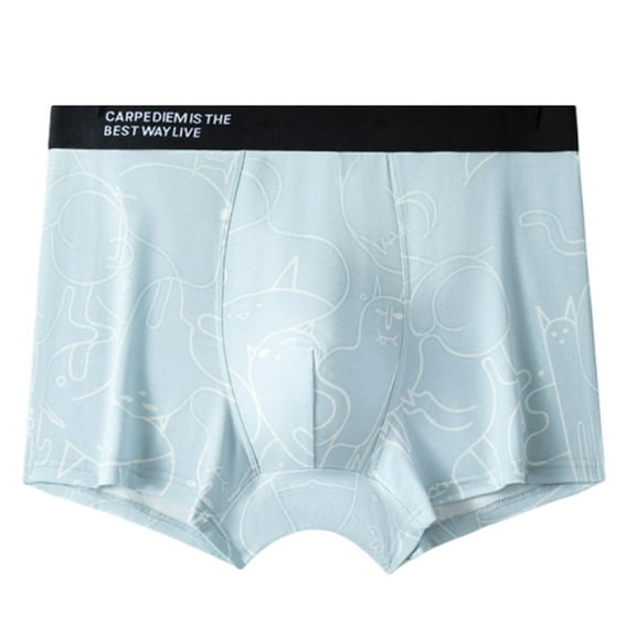 Men's Underwear Boxers Briefs Digital Printing Breathable Close Fitting Underpants Comfortable Boxers