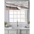 thumbnail image 2 of Abstract Wave Effect Valances for Windows Gary Brown Gradient Beach Kitchen Valance Curtain Rod Pocket Small Curtains for Cafe Bathroom Laundry Basement 54" x 18", 2 of 8