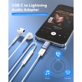 thumbnail image 2 of Adaptador de audio MoKo Lightning a USB C para iPhone Gris, 2 of 8