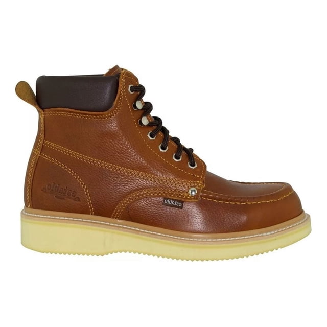 Bota De Trabajo Industrial Establo 513 De Piel Color Miel