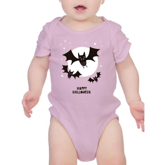 Funny Bats And Moon Bodysuit Infant -Image by Shutterstock,  6 Months