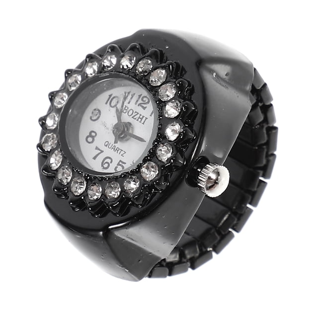 MasteelfCA 1pc Rhinestone Decorative Watch Ring Fashion Ring Watch Fashion Jewelry Ring