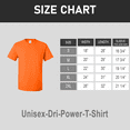 thumbnail image 2 of JERZEES Men's Hi-Vis Dri-Power T-Shirt, 100 Percent Polyester, Safety Orange, 1 Pack, Size M, 2 of 6