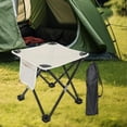 thumbnail image 3 of Almencla Portable Camping Stool Ottoman Compact Foot Rest Stool for Park Beach Travel White, 3 of 6