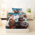 thumbnail image 4 of Homewish Retro Dachshund Dog Twin Sheets,Ocean Beach Bedding,Blue,3pcs,1 Fitted Sheet and 1 Pillowcase, 4 of 6